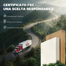 Tavolo da Pranzo Pieghevole 160x60x75 cm per 4 Persone con Ripiano in Legno Bianco      
