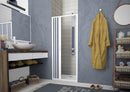 Porta Doccia 1 Anta a Soffietto in PVC H185 cm Dorini Bianco Varie Misure
