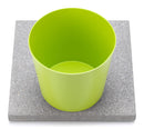 Base con Vaschetta per Fontane con Ghiera Piccola 40x40x5 cm in Cemento Belfer 42/BSE/4 Verde Acido