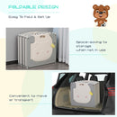 Box Recinto Attività per Bambini 160x152x62 cm  Grigio e Bianco