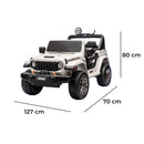 Macchina Elettrica per Bambini Jeep Wrangler Rubicon 12V con Telecomando Bianco   