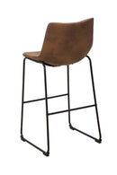 Sgabello Metropolitan Touch 45x54x99 cm in Ferro e PU Marrone e Nero