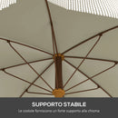 Ombrellone da Spiaggia Salvaspazio Ø190x210 cm con Protezione UV40+ e Borsa di Trasporto Verde      