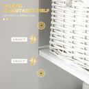 Mobile Colonna Bagno 30x30x170,7 cm in MDF e Acciaio Bianco e Oro