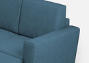 Divano 2 Posti con Pouf 172x145x85 cm Yasel in Tessuto Avio