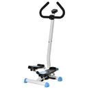 Stepper con Manubrio Monitor LCD 55x44x108A cm Bianco e Blu  