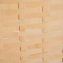 Separé 4 Pannelli in Bambù e Legno Naturale 180x180x2 cm 