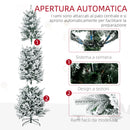 Albero di Natale Artificiale Innevato 225 cm 988 Rami Apertura Automatica Verde