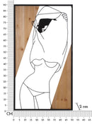 Pannello da Muro Strip Ferro e Wood 50x2x90 cm in Ferro e MDF Nero e Marrone      