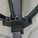Gazebo da Giardino 3,64x3,64x2,94m in Acciaio e Tessuto Oxford Grigio