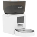 Distributore Automatico Cibo Gatti 4L WiFi 2.4G App Controllo con Registratore 10s Ciotola Bianco      