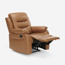 Poltrona Relax Reclinabile Manuale 100x72x74 cm in Similpelle Marrone
