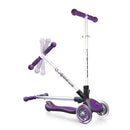 Monopattino 3 ruote Telescopico e Ripiegabile Max 50Kg Globber Elite Viola