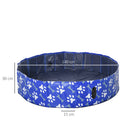 Piscina Rigida per Cani Taglia Grande Ø140x30 cm in PVC e Truciolare Blu