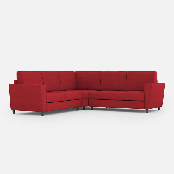 Divano Angolare 5 Posti 228x228x85 cm Yasel in Tessuto Rosso online