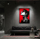 Stampa con LED su Tela Psyco 60x3,5x90 cm in Tela e Plastica e MDF Multicolor      