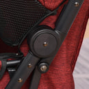 Passeggino per Cani e Gatti Pieghevole 80x53x101 cm in Alluminio Rosso e Nero