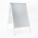 Espositore Pubblicitario Bifacciale a Cavalletto Pieghevole 63,7x101,5x75,5 cm in Alluminio da Esterno Antivento Silver