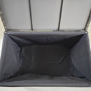 Baule da Giardino 76x45x48 cm in Rattan PE Grigio
