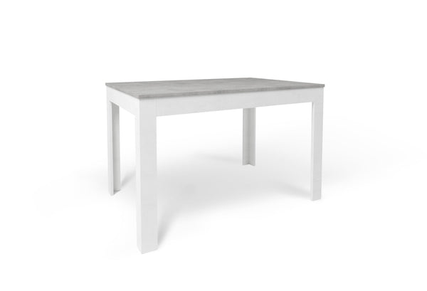Tavolo Allungabile 120/170x80x75 cm Cemento e Ossido Bianco prezzo
