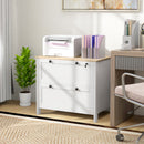 Armadietto Portadocumenti con 2 Cassetti per Documenti A4 con Chiavi 76x40x76 cm Bianco 