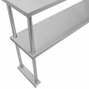 Ripiano per Tavolo da Cucina Ristorante Pizzeria 180x75x30 cm con Mensola in Acciaio