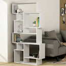 Libreria Moderna 168x96x25 cm Scaffale 8 Ripiani in MDF Bianco     