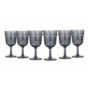 Set 6 Calici Vino Vis à Vis in Vetro VdE Tivoli 1996 Grigio scuro