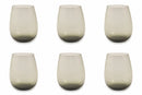 Set 6 Bicchieri Ø6x11 cm in Vetro Villa d'Este Home Tivoli Happy Hour Grigi