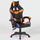 Sedia da Gaming con Led RGB Altezza Regolabile 106-116 cm in Pelle PU Arancione e Nero