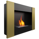 Camino a Bioetanolo da Parete 90,2x65 cm Flig Boston 2 Oro Senza Vetro