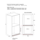 Mobile Lavanderia a Colonna per Lavatrice e Asciugatrice Senza Ante 70x70x174A cm in Nobilitato Unika Olmo Scuro