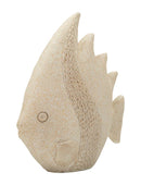 Decorazione Pesce Sand 25,3x8,6x24,5 cm in Resina Beige      