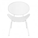 Poltrona Midway Impilabile 64x54x85 h cm in Acciaio Bianco