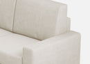 Divano Angolare 5 Posti 226x226x85 cm Sakar in Tessuto Latte