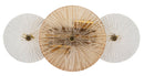 Lampada da Muro Osaka 42x8x20 cm in Ferro e Vetro Oro e Marrone e Trasparente      