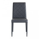 Sedia Blossom 41x50x91 h cm in Similpelle Grigio scuro