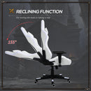 Sedia da Gaming Ergonomica con Luci a LED in Similpelle Bianca