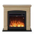 Camino Elettrico da Pavimento 107,2x95,2x24,5 cm Effetto Fiamma 1500W Sined Siena Rovere