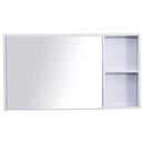 Specchio Armadietto da Bagno Pensile Bianco 90x50x12 cm 