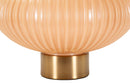 Lampada da Tavolo Perly Ø33x49 cm in Vetro e Ferro e Tessuto Perla e Oro      