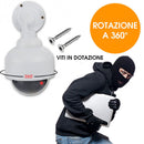 Videocamera Telecamera Finta Con LED Luminoso Rotazione 180 Camera Sicurezza