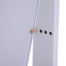 Armadio Portagioie a Specchio con 20 Luci LED Bianco 40x37x146 cm 
