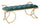 Panca Glam Luxy Verde 103x43x47 cm in Ferro e MDF e Spugna e Poliestere Verde e Oro