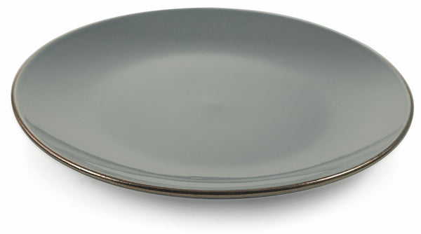 sconto Set 6 Piatti Piani Ø26,5x2,5 cm in Gres Villa d'Este Home Tivoli Royal Passion Grigio Scuro