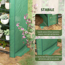 Serra per Piante a 4 Ripiani con Porta Avvolgibile 69x49x158 cm in Metallo e PE Verde Scuro