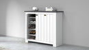 Scarpiera 3 Ante 114x42x100 cm Figo 3A Bianco Opaco/Report Grigio  