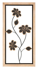 Pannello Legno Girish B 30x2,5x60 cm in Ferro e MDF Marrone e Nero      