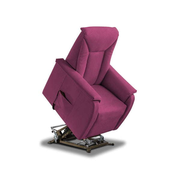 sconto Poltrona Alzapersona Elettrica 2 Motori 82x108x84 cm Baila in Microfibra Dispositivo Medico 1 Viola