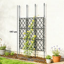Graticcio per Rampicanti Pieghevole 85x2x197 cm da Esterno in Acciaio e PP Nero      